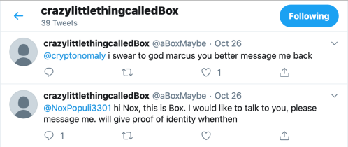 A Crazy Little Thing Called Box Loses His Shit Demands Wanner Message Him Back October 26 2019